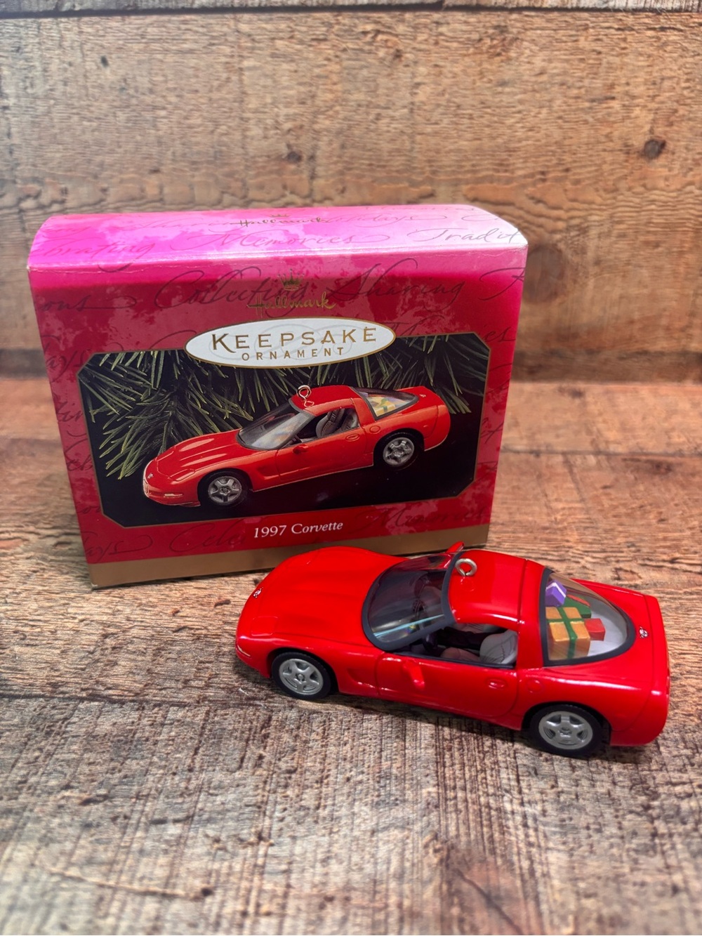 Vintage Hallmark Keepsake Ornament Red 1997 Corvette Classic Christmas